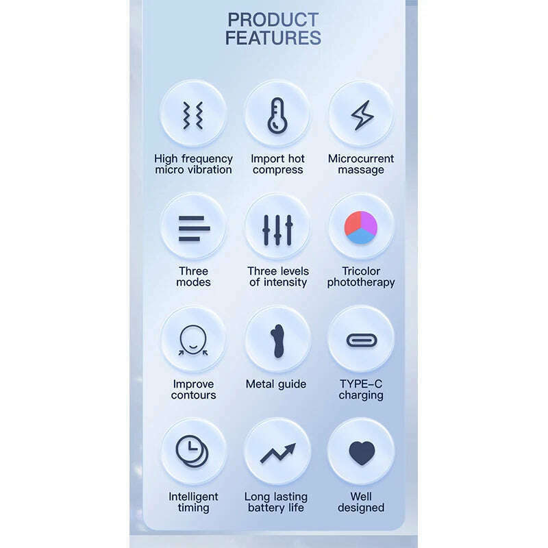 KIMLUD, Portable Electric V-Face Lift Roller Massager EMS Microcurrent Sonic Vibration Facial Lifting Skin Tighten Massage Beauty Device, KIMLUD Womens Clothes