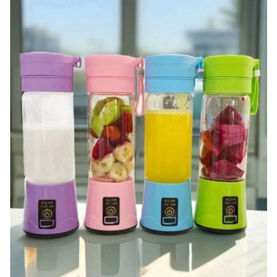 KIMLUD, Portable Mini Blender for Shakes and Smoothies Rechargeable USB 380ML Traveling Fruit Juicer Cup Hand Fruit Blender Juicing Cup, KIMLUD Womens Clothes