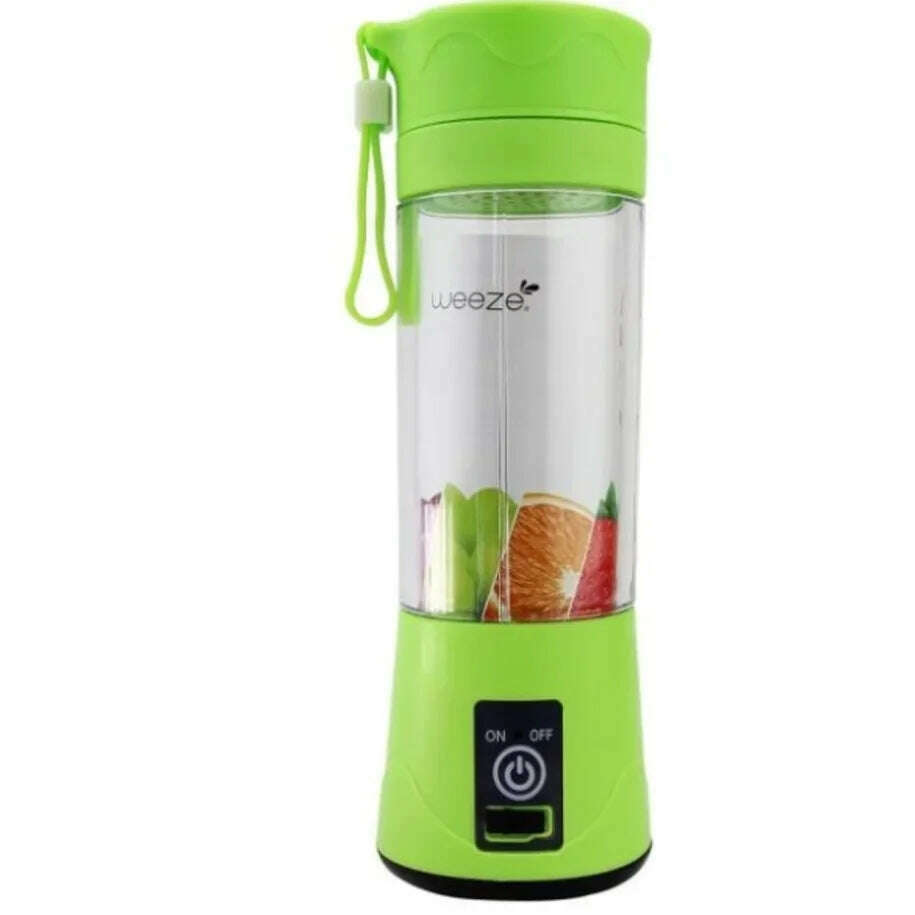 KIMLUD, Portable Mini Blender for Shakes and Smoothies Rechargeable USB 380ML Traveling Fruit Juicer Cup Hand Fruit Blender Juicing Cup, Green, KIMLUD APPAREL - Womens Clothes