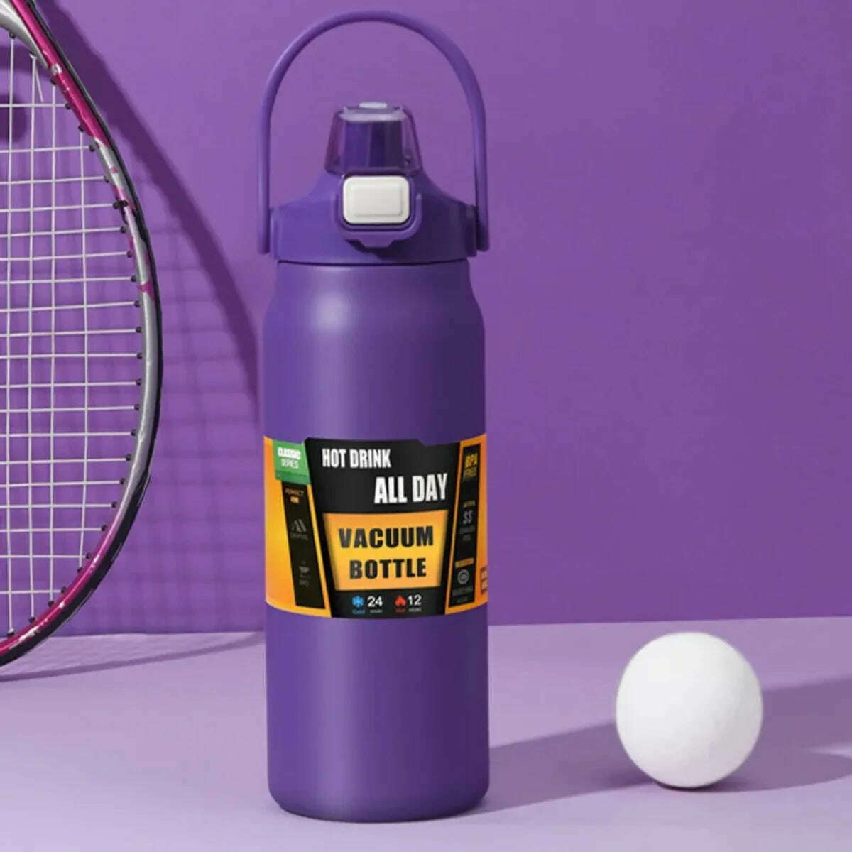 KIMLUD, Portable Thermos with Straw Outdoor Sport 304 Stainless Steel Thermal Mug Tumbler Travel Outdoor Vacuum Flasks Hot Water Bottle, KIMLUD Womens Clothes