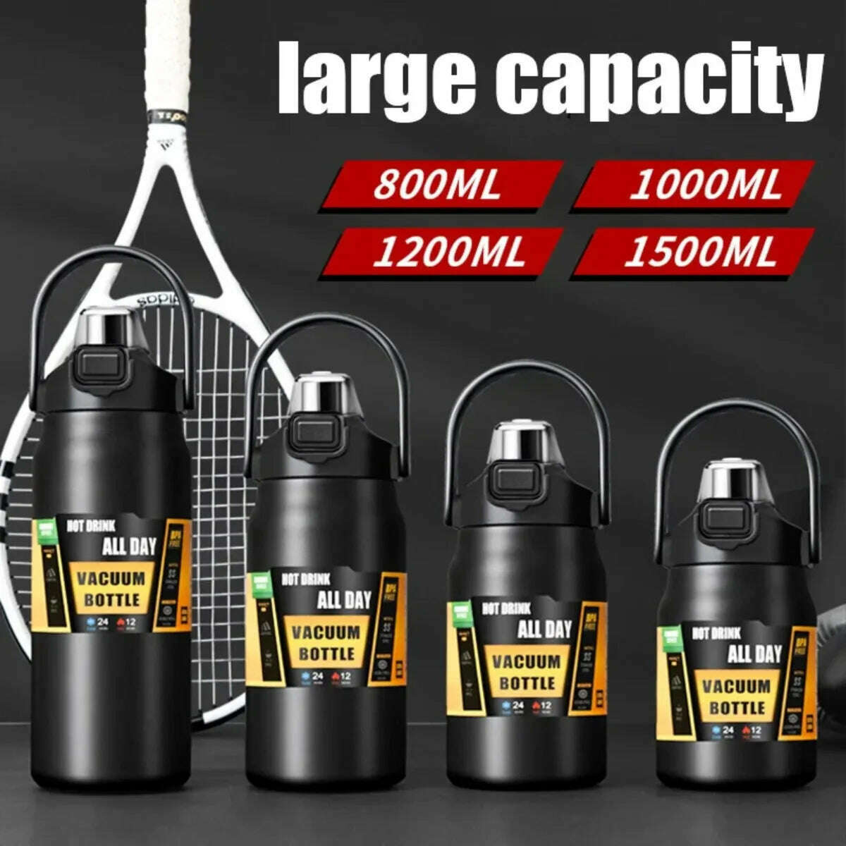 KIMLUD, Portable Thermos with Straw Outdoor Sport 304 Stainless Steel Thermal Mug Tumbler Travel Outdoor Vacuum Flasks Hot Water Bottle, KIMLUD Womens Clothes