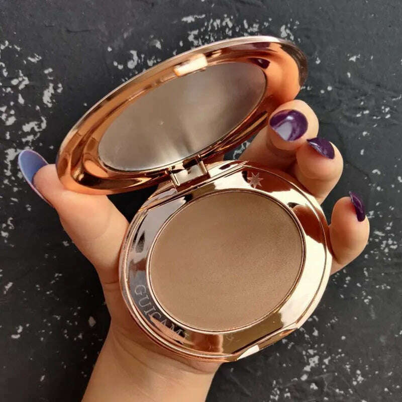 KIMLUD, Pressed Shading Bronzer Powder 2 Colors Dark Ang Light Face Contouring Powder Palette Hairline Shadow Powder Makeup Tool, dark color / CHINA, KIMLUD APPAREL - Womens Clothes