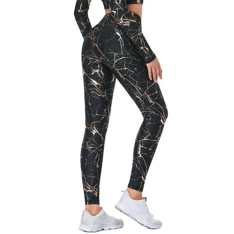 KIMLUD, Print Seamless Leggings Women Soft Workout Tights Fitness Outfits Yoga Pants High Waisted Gym Wear Lycra Spandex Leggings, Style 1--Color 2 / S, KIMLUD APPAREL - Womens Clothes