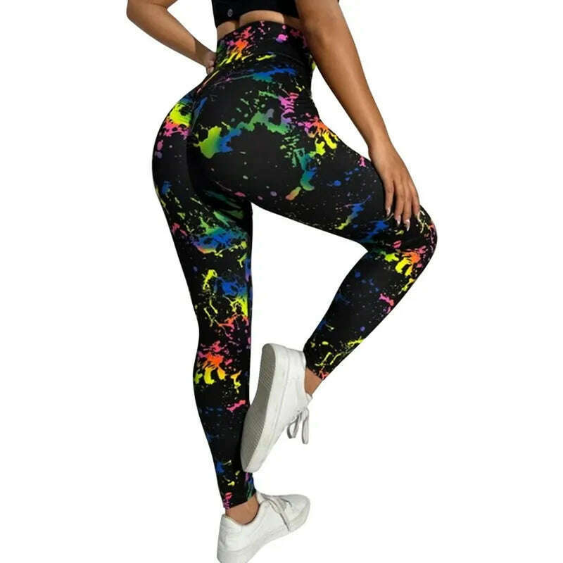 KIMLUD, Print Seamless Leggings Women Soft Workout Tights Fitness Outfits Yoga Pants High Waisted Gym Wear Lycra Spandex Leggings, Style 1--Color 1 / S, KIMLUD APPAREL - Womens Clothes