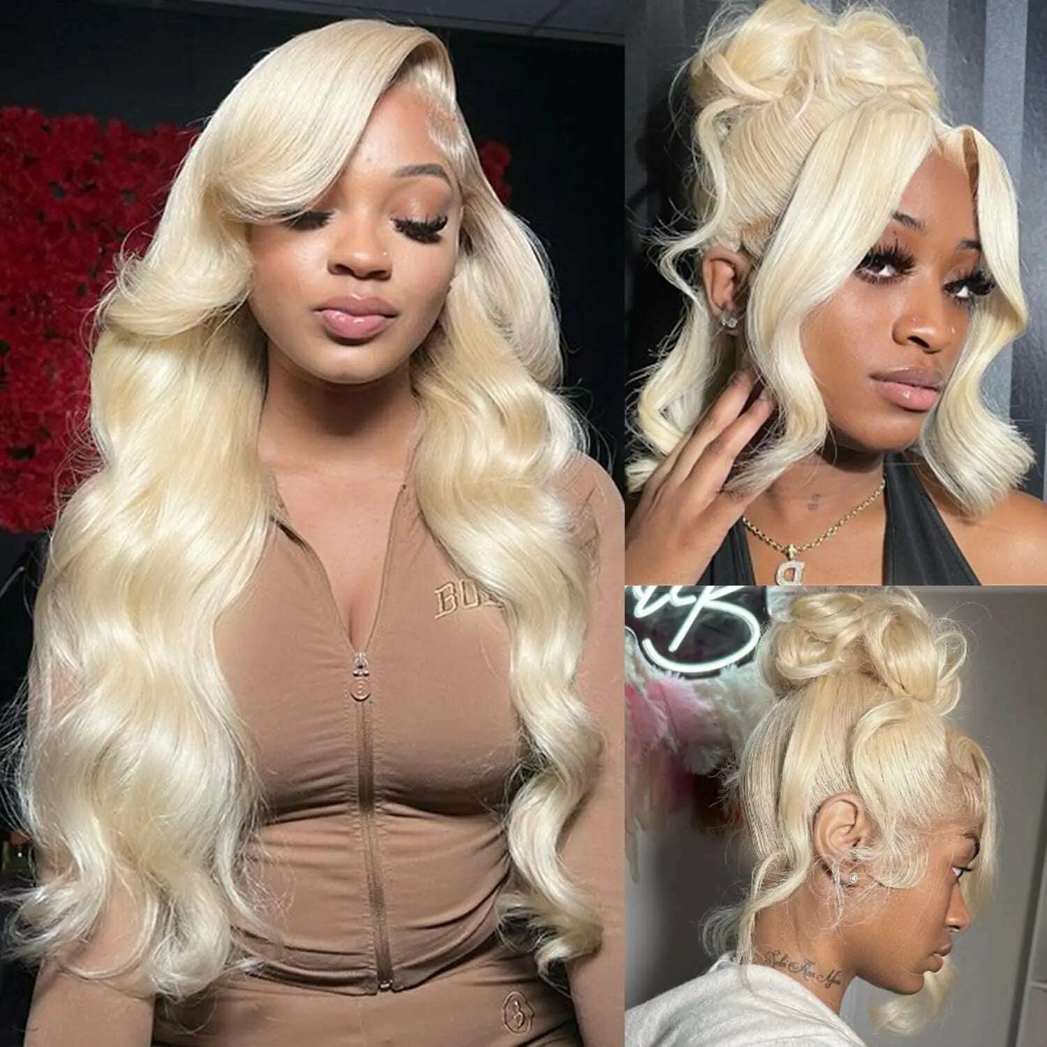 KIMLUD, 30 Inch 613 Honey Blonde Body Wave 13x6 HD Transparent Lace Frontal Wigs Brazilian Human Hair 180% Density Water Wave For Women, KIMLUD Women's Clothes