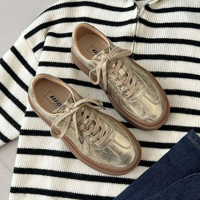 Fujin 5cm Synthetic Leather Women Vulcanized High Brand Chunky Sneaker Casual Stable Shoes Platform Wedge Skate Boarding Shoes - KIMLUD