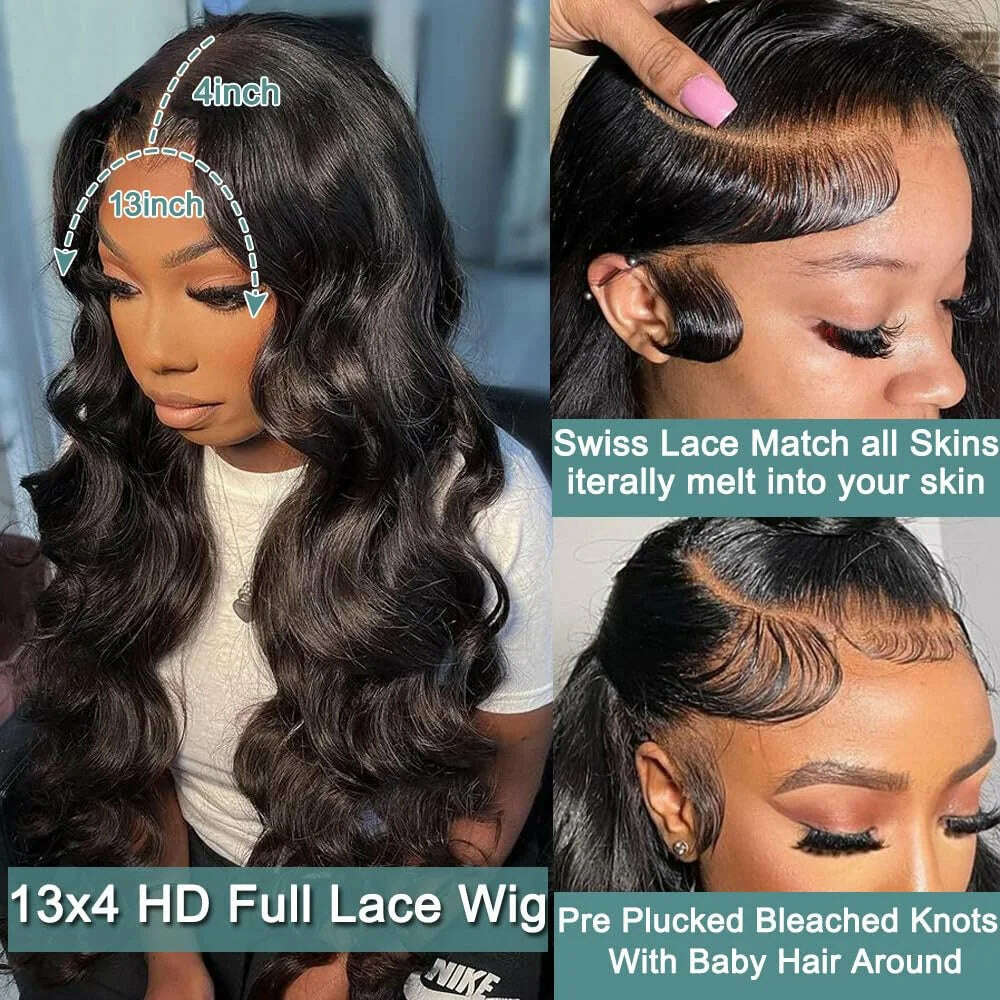 KIMLUD, Honey Blonde Lace Front Wig Human Hair 13x4 HD Lace Front 27# Colored Body Wave Blonde Lace Front Wigs Human Hair 180% Density, Natural Black wig / 26inches / 180%, KIMLUD APPAREL - Womens Clothes