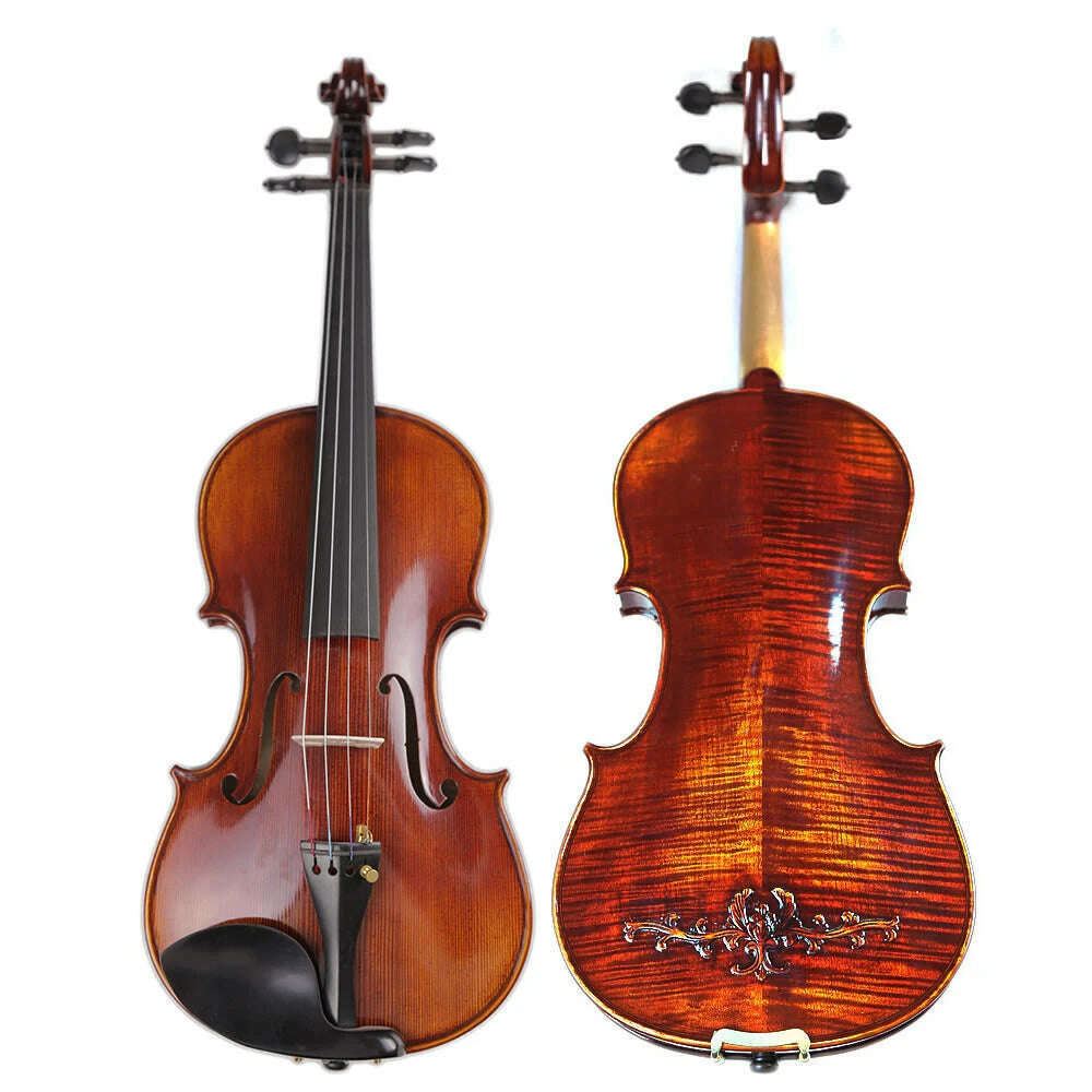 KIMLUD, Italy Master Hand-made Carved Maple Violin Naturally Flamed Customized Antique Violino 4/4  w/ Full Accessories TONGLING Brand, KIMLUD Women's Clothes