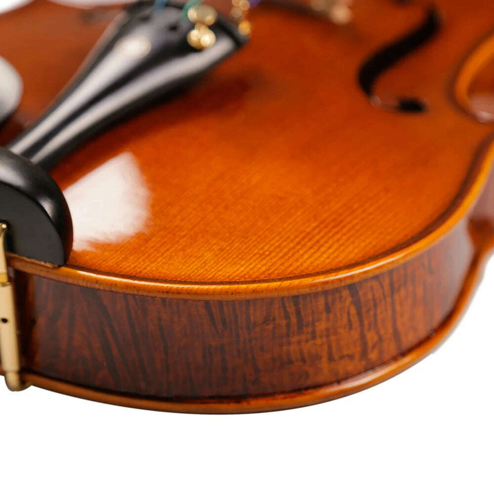 KIMLUD, Professional Violino Natural Flamed Handmade Violin Maple Wood Antique Violino 4/4 3/4 fiddle case bow Stringed Instruments, KIMLUD Womens Clothes