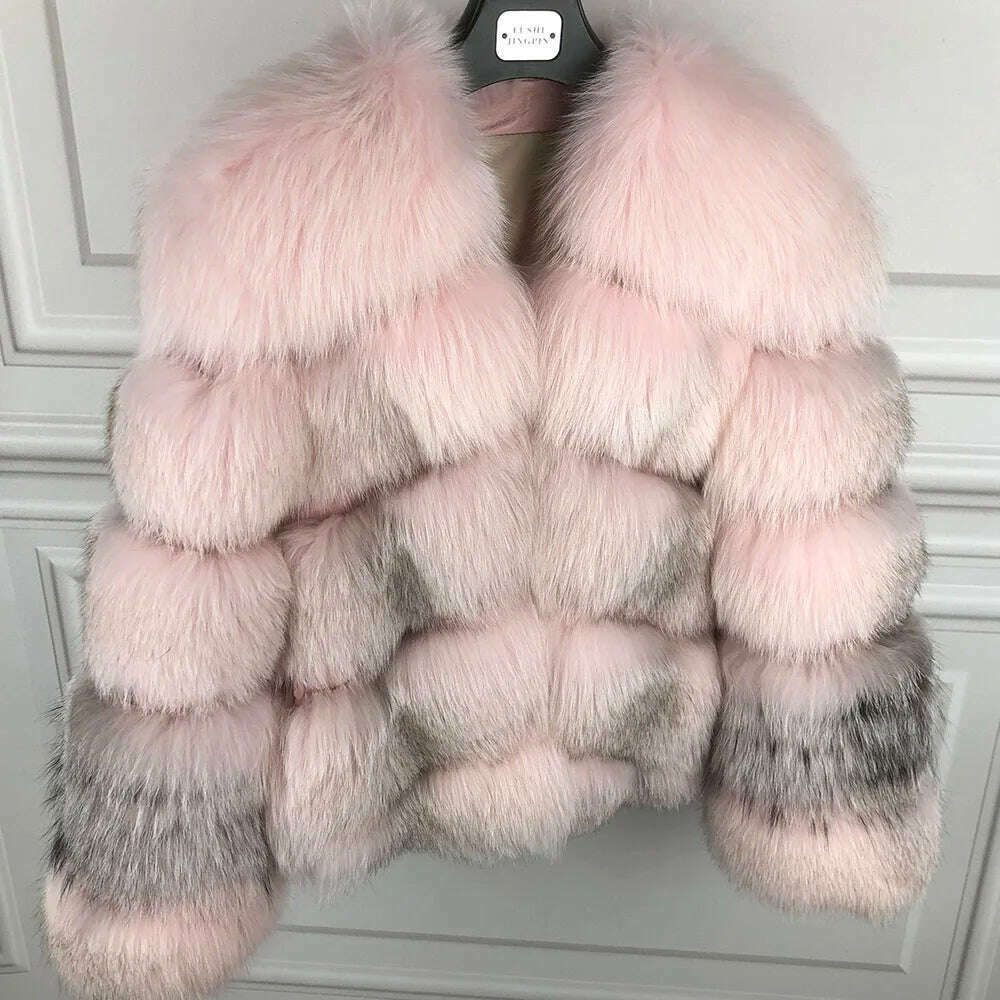 KIMLUD, YOLOAgain Winter Autumn Warm Real Fox Fur Coat Women Outerwear, AS SHOWN 1 / M, KIMLUD APPAREL - Womens Clothes