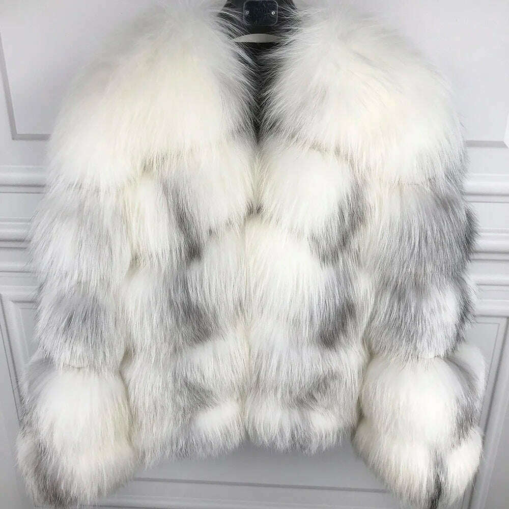 KIMLUD, YOLOAgain Winter Autumn Warm Real Fox Fur Coat Women Outerwear, AS SHOWN 4 / M, KIMLUD Womens Clothes