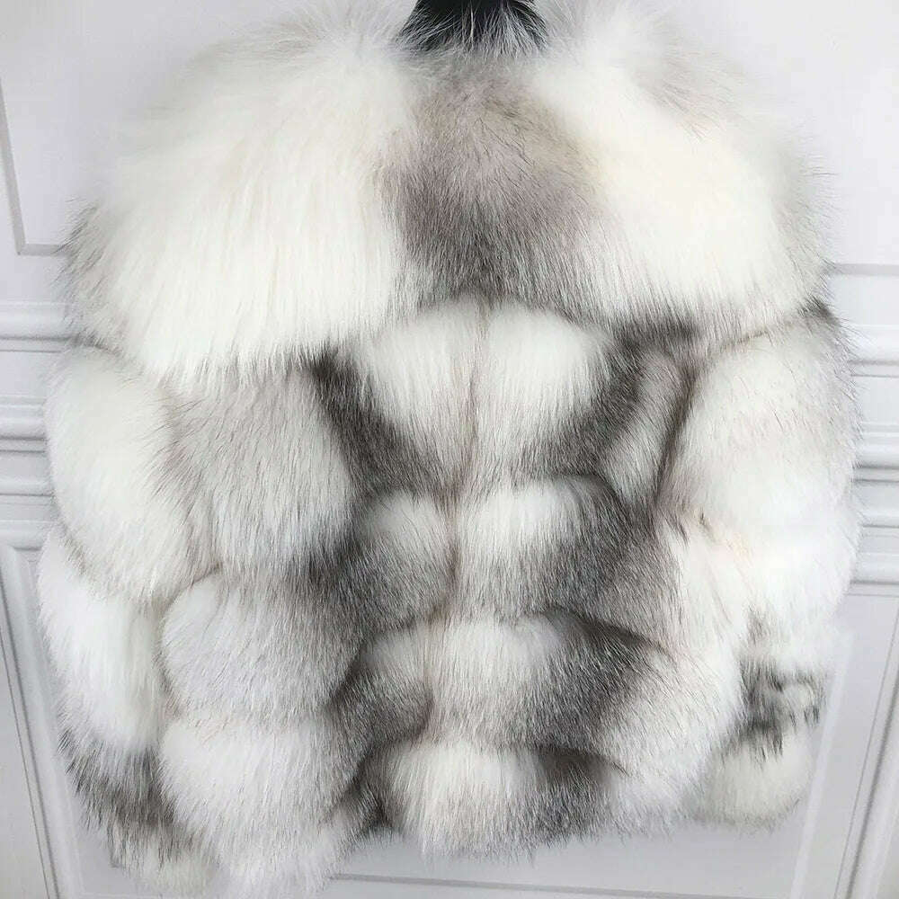 KIMLUD, YOLOAgain Winter Autumn Warm Real Fox Fur Coat Women Outerwear, KIMLUD Womens Clothes