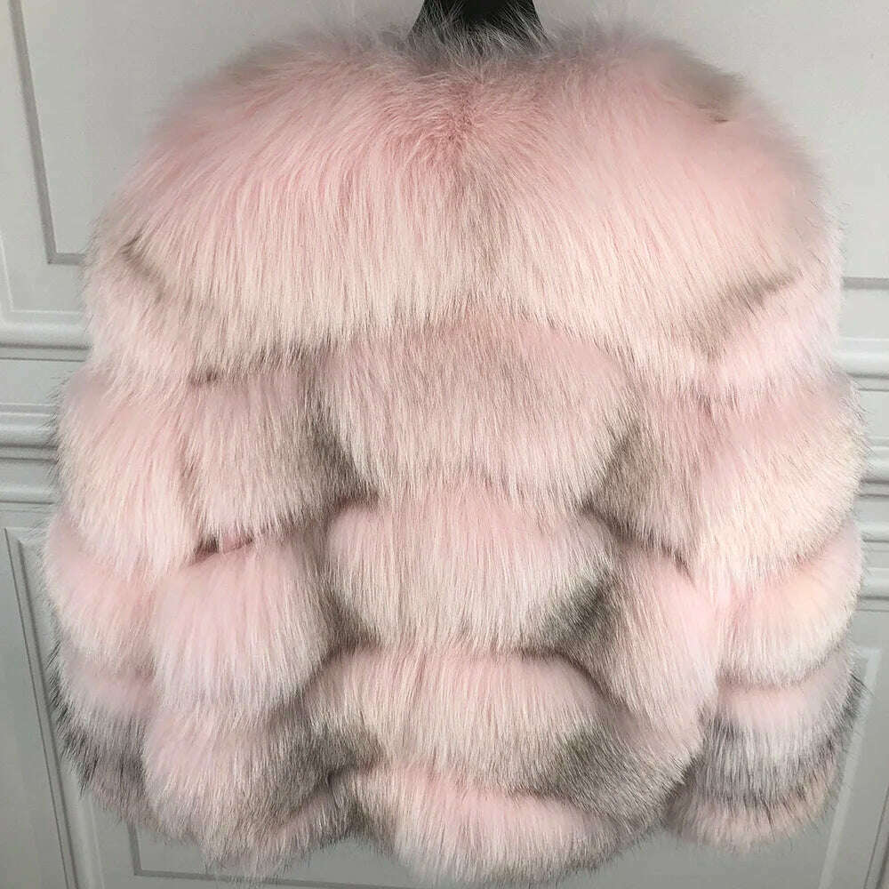 KIMLUD, YOLOAgain Winter Autumn Warm Real Fox Fur Coat Women Outerwear, KIMLUD Womens Clothes
