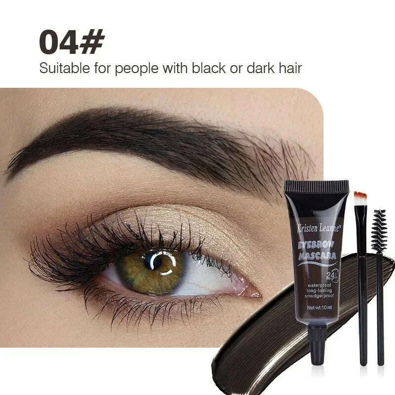 KIMLUD, Professional Eyebrow Enhancers Cream Women Natural Liquid Dyeing Eyebrow Set Brow Tattoo Pigments Lasting Waterproof Eyebrow Gel, KIMLUD Womens Clothes