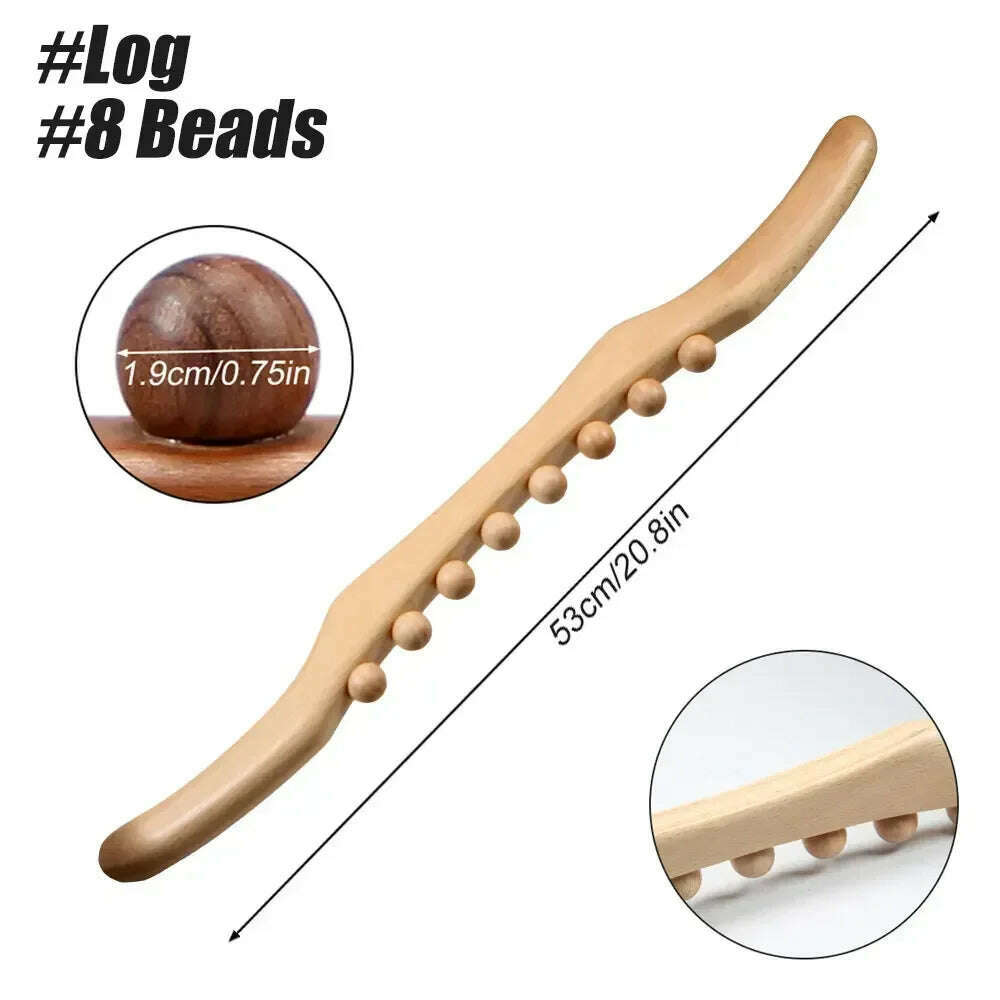 KIMLUD, Professional Wood Therapy Massage Tools, Maderoterapia Kit for Anticellulite, Gua Sha Tools for Body Shaping, Muscle Pain Relief, Type 8, KIMLUD APPAREL - Womens Clothes