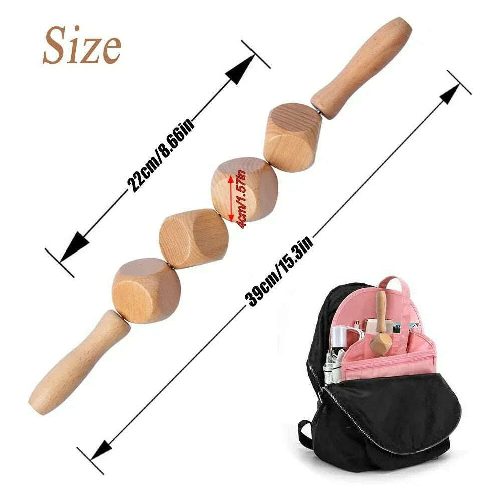 KIMLUD, Professional Wood Therapy Massage Tools, Maderoterapia Kit for Anticellulite, Gua Sha Tools for Body Shaping, Muscle Pain Relief, Type 3, KIMLUD APPAREL - Womens Clothes
