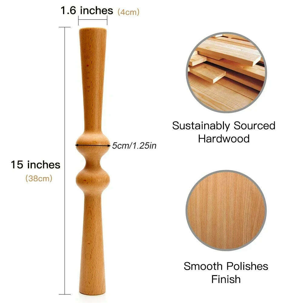 KIMLUD, Professional Wood Therapy Massage Tools, Maderoterapia Kit for Anticellulite, Gua Sha Tools for Body Shaping, Muscle Pain Relief, Type 5, KIMLUD APPAREL - Womens Clothes