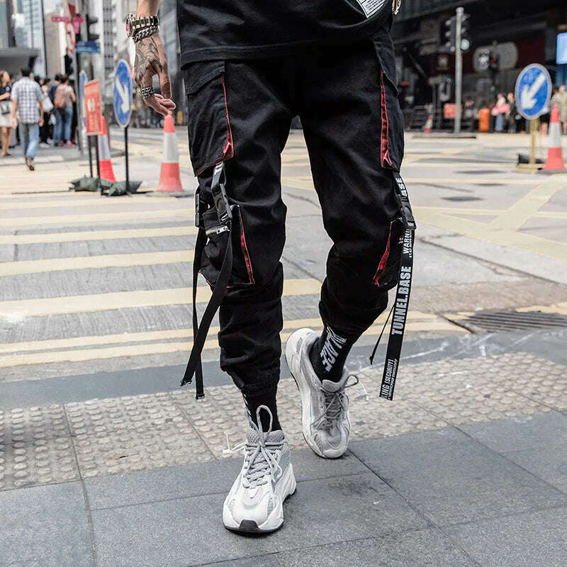 KIMLUD, Prowow  New Summer Black Hip Hop Cargo Pants Men Streetwear Cotton Joggers Fashion Sweatpants Casual Harem Trousers, KIMLUD Womens Clothes