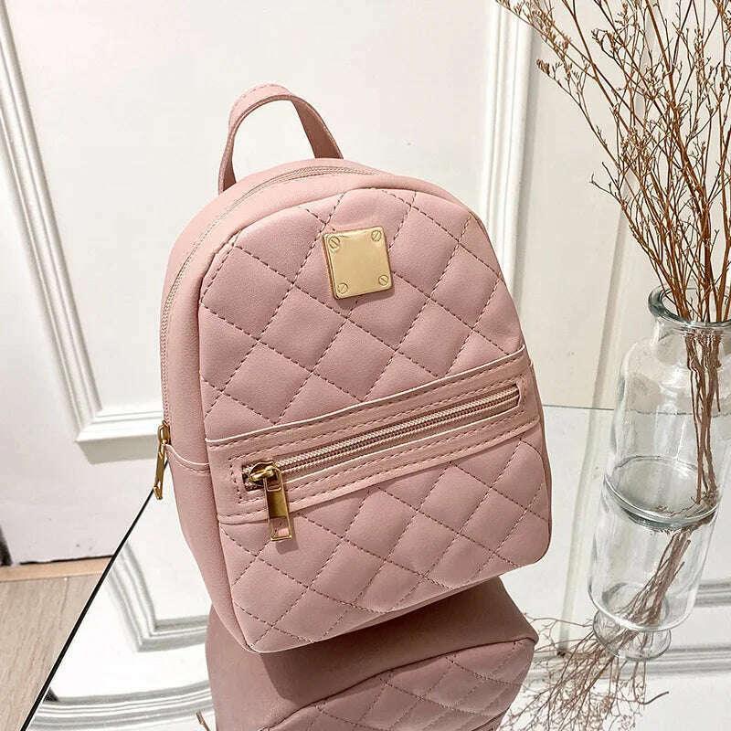 KIMLUD, PU Leather Mini Women' Backpack Multi-Function Ladies Phone Pouch Pack Ladies School Backpack Shoulder Bags for Women mochilas, KIMLUD Womens Clothes
