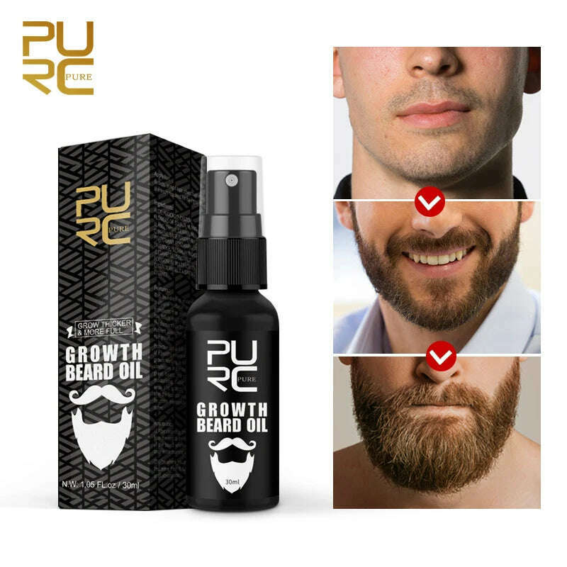 KIMLUD, PURC Beard Growth Oil for Men Hair Growth Products Thickener Nourishing Beard Grooming Treatment Beard Care, KIMLUD Womens Clothes