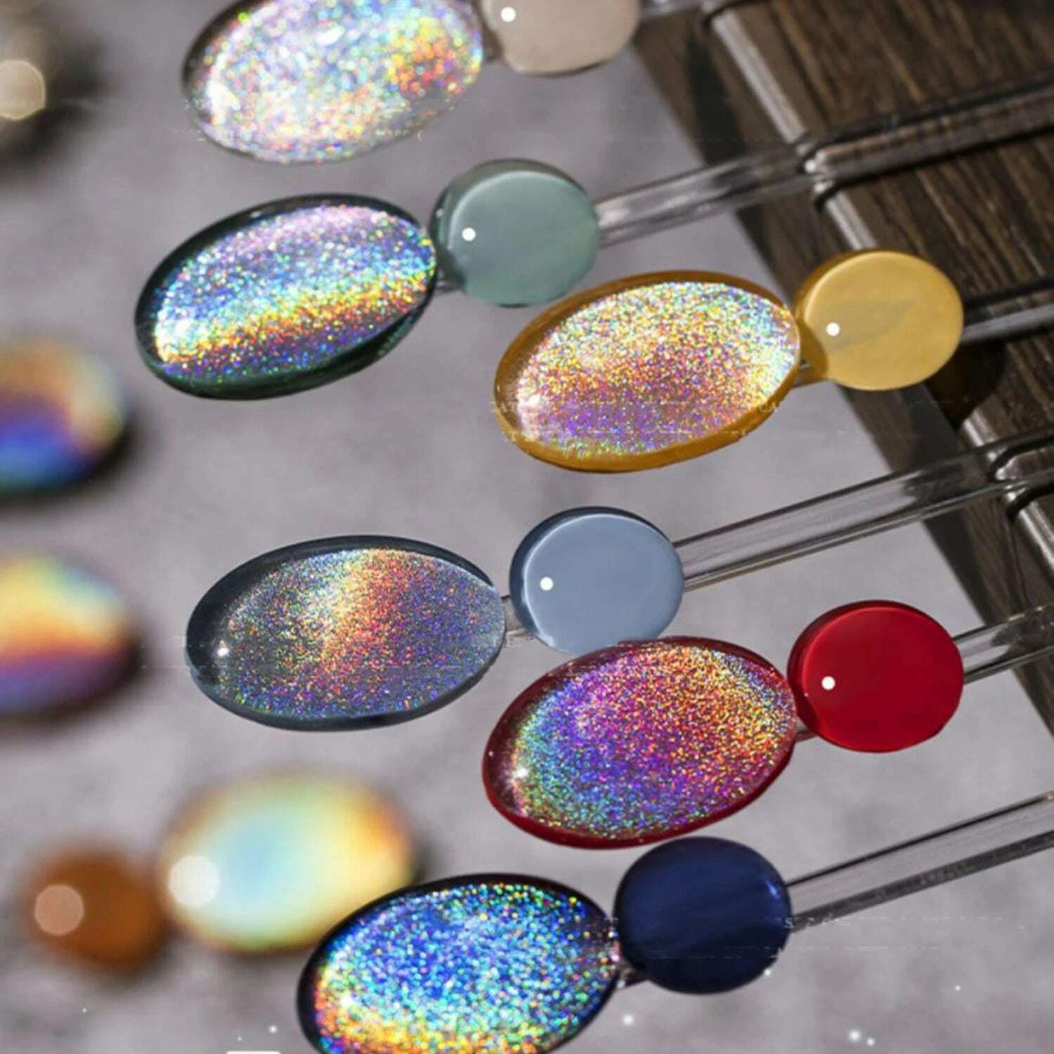 Pure Hand Manicure Black Long Laser Cross-border Rainbow CAT'S Eye False Nail Phototherapy Hand Wear Nail - KIMLUD