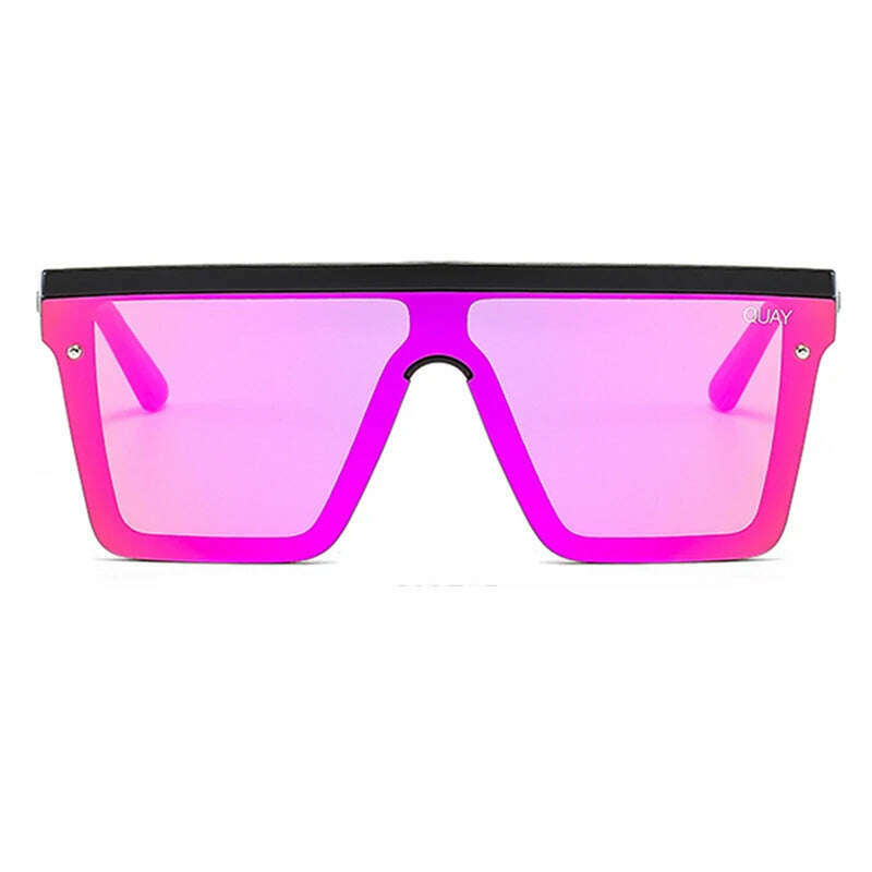 KIMLUD, Quay Square Sunglasses for Women Oversized Flat Top Sunglasses Women Brand Eyewear Accessories Travelling Ladies Shades Oculos, KIMLUD Womens Clothes