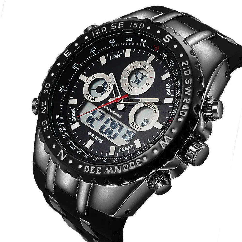 KIMLUD, Readeel Top Brand Sport Quartz Wrist Watch Men Military Waterproof Watches LED Digital Watches Men Quartz Wristwatch Clock Male, KIMLUD Womens Clothes
