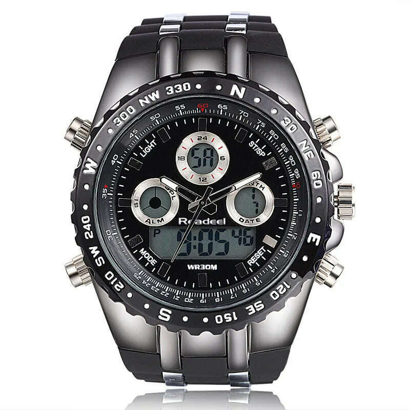 KIMLUD, Readeel Top Brand Sport Quartz Wrist Watch Men Military Waterproof Watches LED Digital Watches Men Quartz Wristwatch Clock Male, KIMLUD Womens Clothes