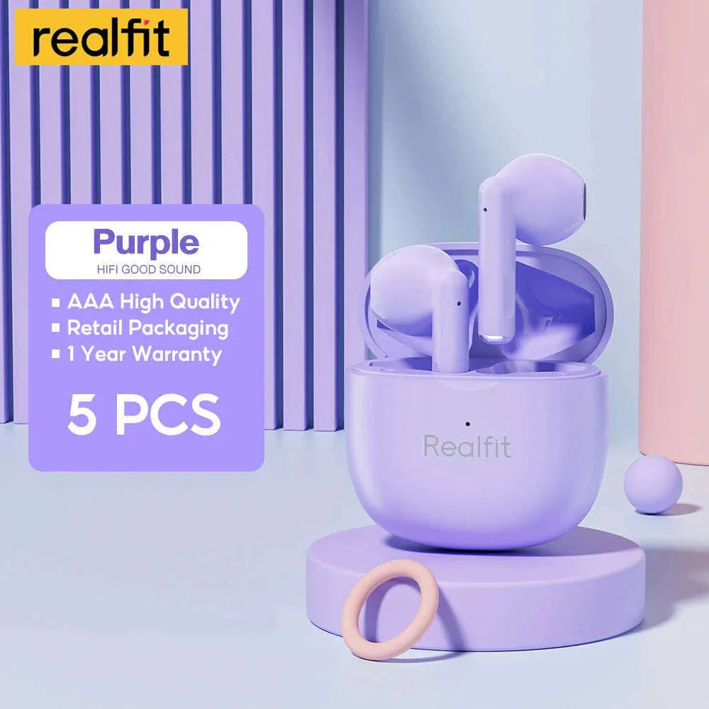 KIMLUD, Realfit F1 Bluetooth Earphone Excellent HIFI Quality TWS Wireless Earbuds Wholesale for Lenovo LP40 GM2 Pro Xiaomi realme, KIMLUD Womens Clothes