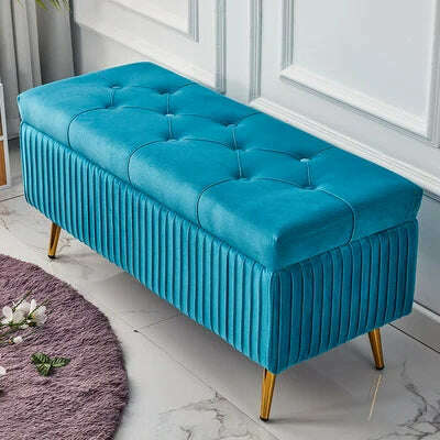 KIMLUD, Rectangle Storage Stool Fannel Shoes Bench Multi-function Living Room Sofa Chair Rectangular Bed End Stools Ottoman, 80x40x45cm 5, KIMLUD APPAREL - Womens Clothes
