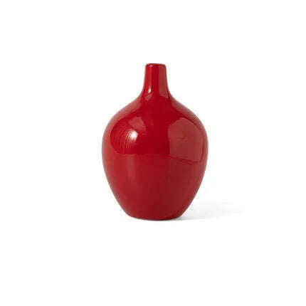 Red Decor Vase Creativity Desktop Ceramic Vase for Home Living Room Office Chinese Traditional Wedding Decoration Souvenir Gift - KIMLUD