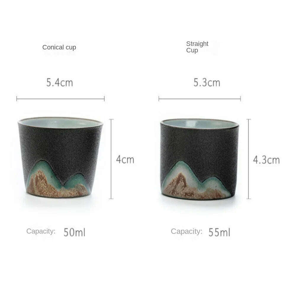KIMLUD, Retro Coffee Cup Office Water Cup Filter Tea Mug Ceramic Coffee Mug Handmade Tea Coffee Cup Birthday Gift, KIMLUD Womens Clothes