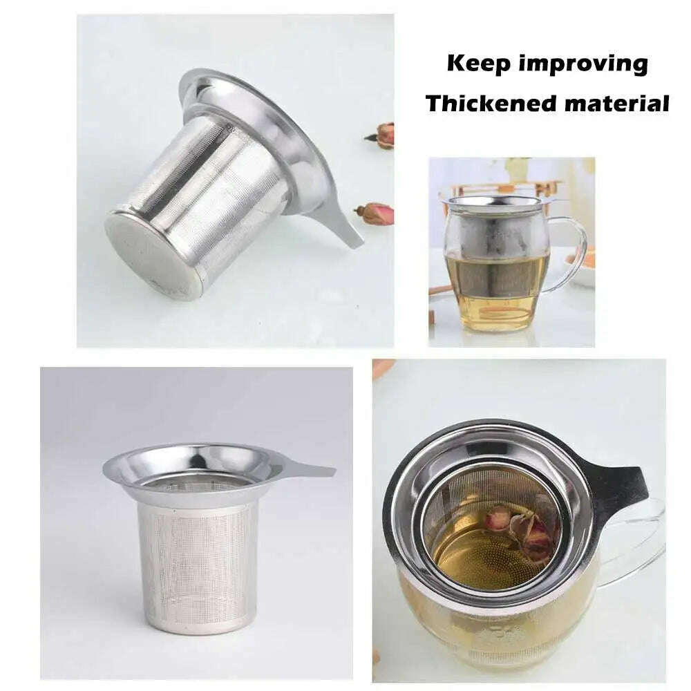 Reusable Stainless Steel Coffee Filter Paperless Coffee Maker Strainer Double Fine Mesh Basket for Loose Tea Ground Coffee - KIMLUD