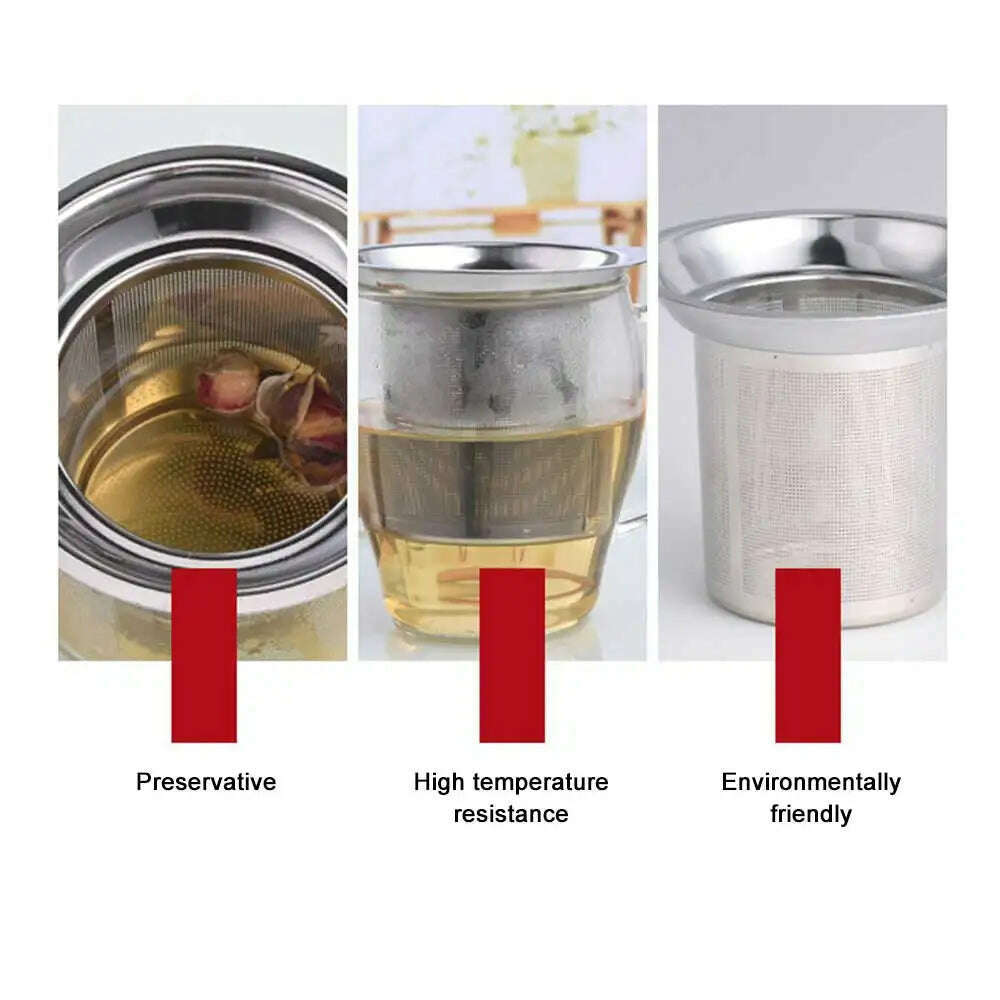 Reusable Stainless Steel Coffee Filter Paperless Coffee Maker Strainer Double Fine Mesh Basket for Loose Tea Ground Coffee - KIMLUD