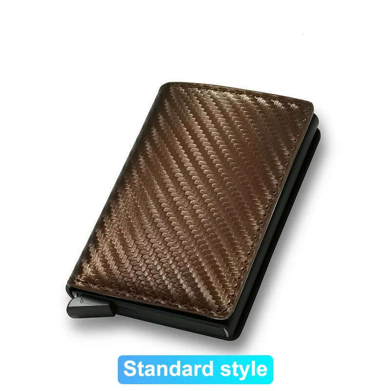 KIMLUD, Rfid Credit Card Holder Men Wallets Bank Cardholder Case Small Leather Slim Thin Magic Mini Wallet Smart Minimalist Wallet 2023, Bronze, KIMLUD APPAREL - Womens Clothes