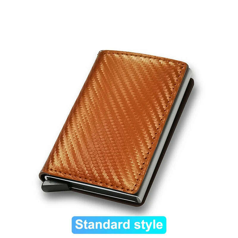 KIMLUD, Rfid Credit Card Holder Men Wallets Bank Cardholder Case Small Leather Slim Thin Magic Mini Wallet Smart Minimalist Wallet 2023, Gold, KIMLUD APPAREL - Womens Clothes
