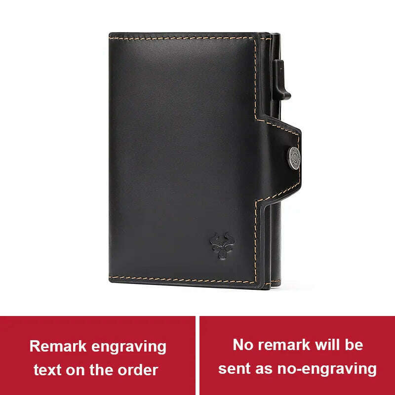 KIMLUD, RFID Smart Pop Up Card Wallet for Men Genuine Leather Card Case for 8-10 Cards Slim Women Zip Coin Purse with Notes Compartment, black, KIMLUD Womens Clothes