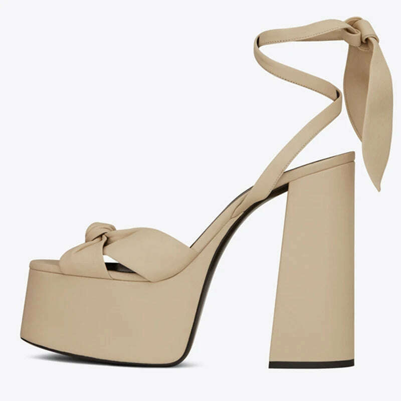 KIMLUD, RIBETRINI Big Size 34-43 Luxury Brand Female Runway Show Platform Sandals Summer Party Sandals Women Heart-Printed Shoes Woman, KIMLUD Womens Clothes