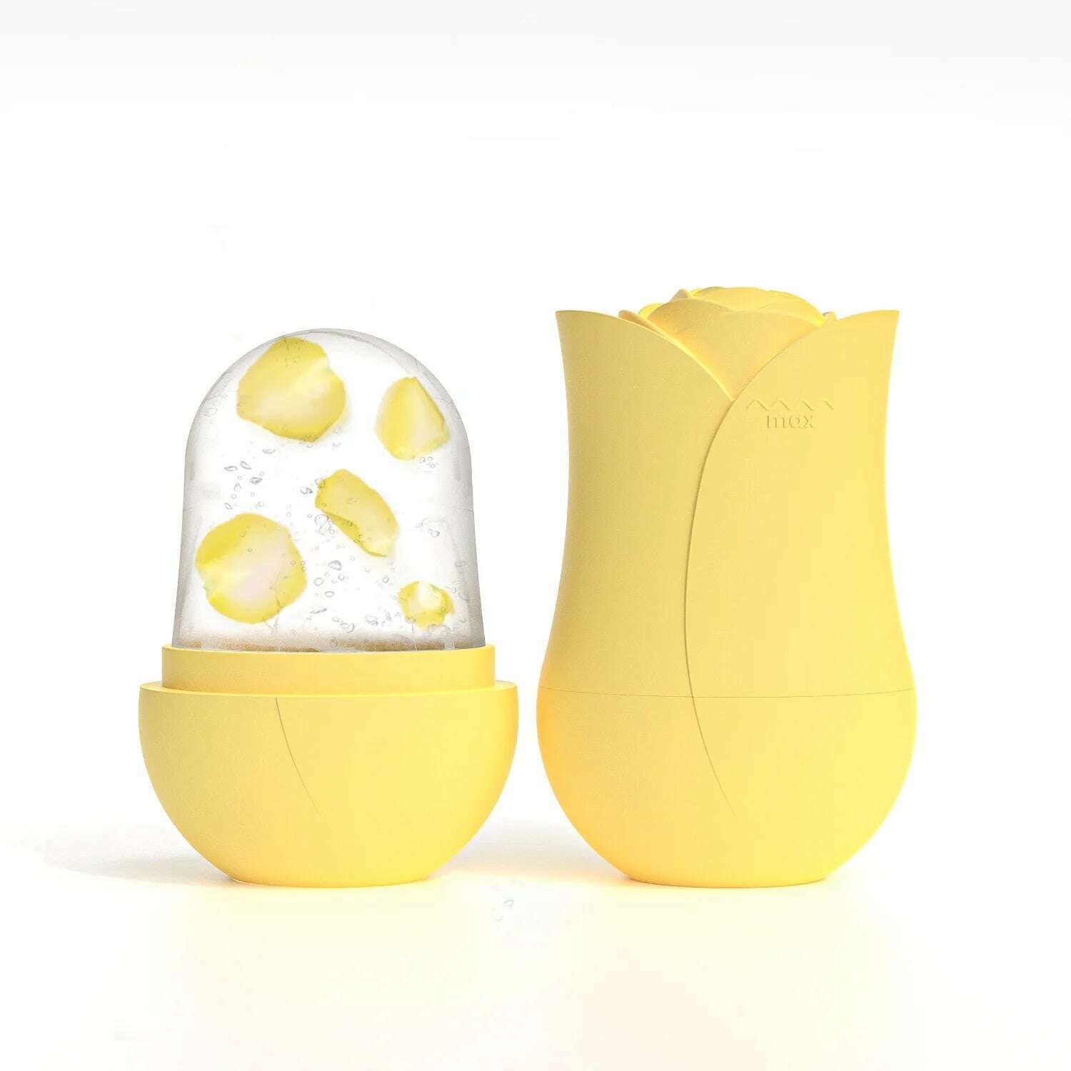 Rose Shape Portable Ice Roller for Face Reusable Ice Face Massager for Eliminate Facial Puffiness In The Morning Easy To Use - KIMLUD