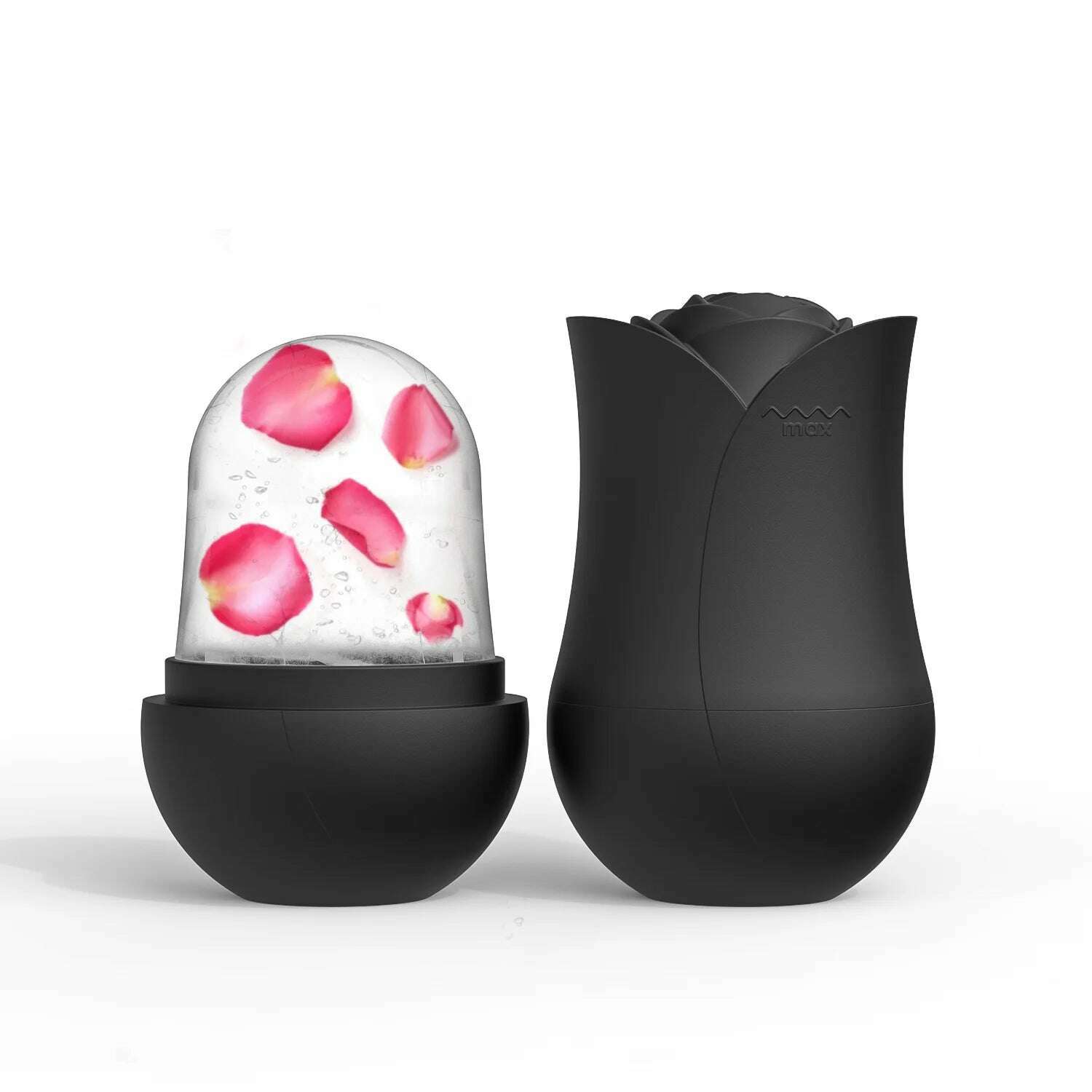 Rose Shape Portable Ice Roller for Face Reusable Ice Face Massager for Eliminate Facial Puffiness In The Morning Easy To Use - KIMLUD