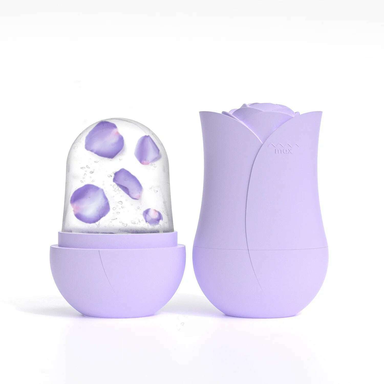 Rose Shape Portable Ice Roller for Face Reusable Ice Face Massager for Eliminate Facial Puffiness In The Morning Easy To Use - KIMLUD