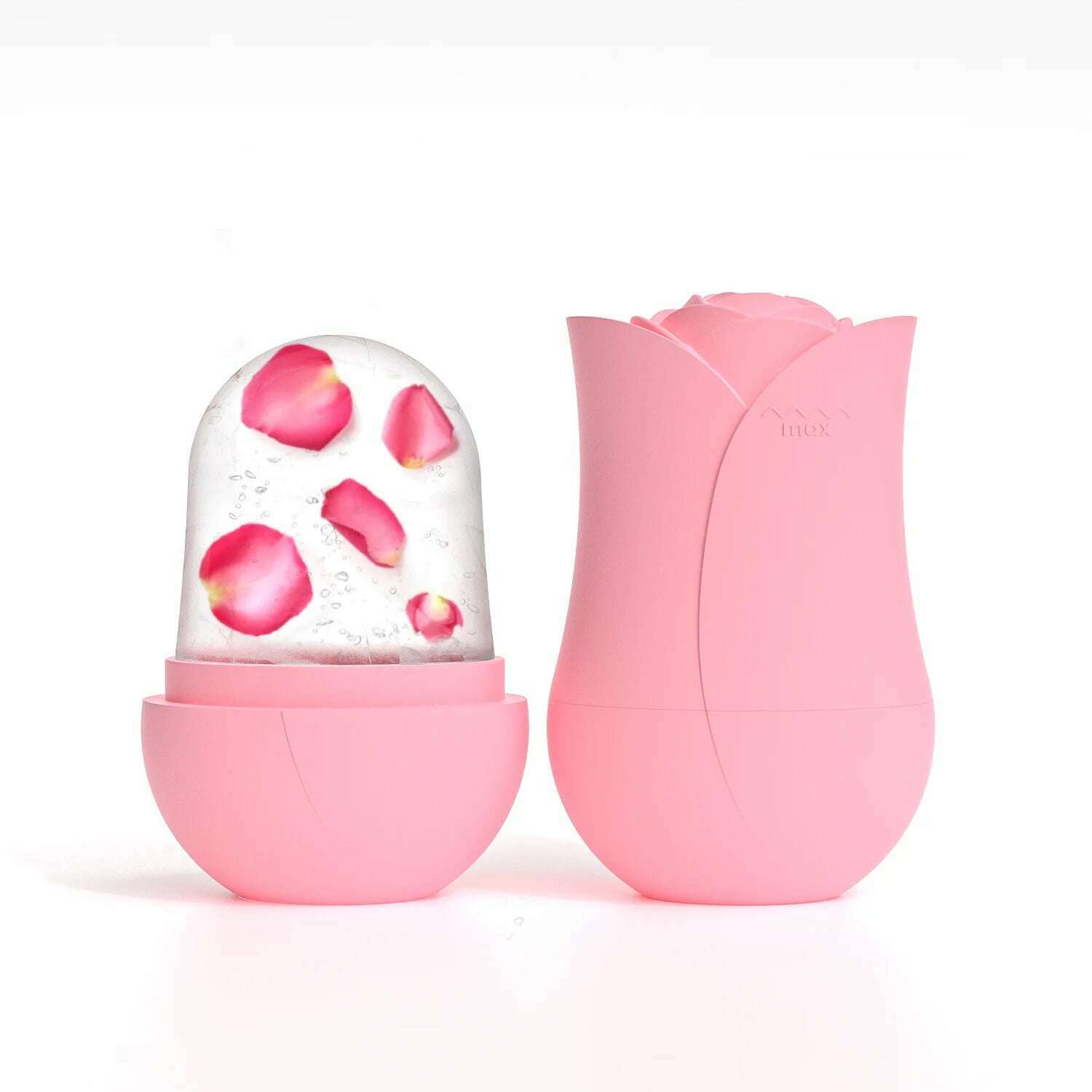 Rose Shape Portable Ice Roller for Face Reusable Ice Face Massager for Eliminate Facial Puffiness In The Morning Easy To Use - KIMLUD