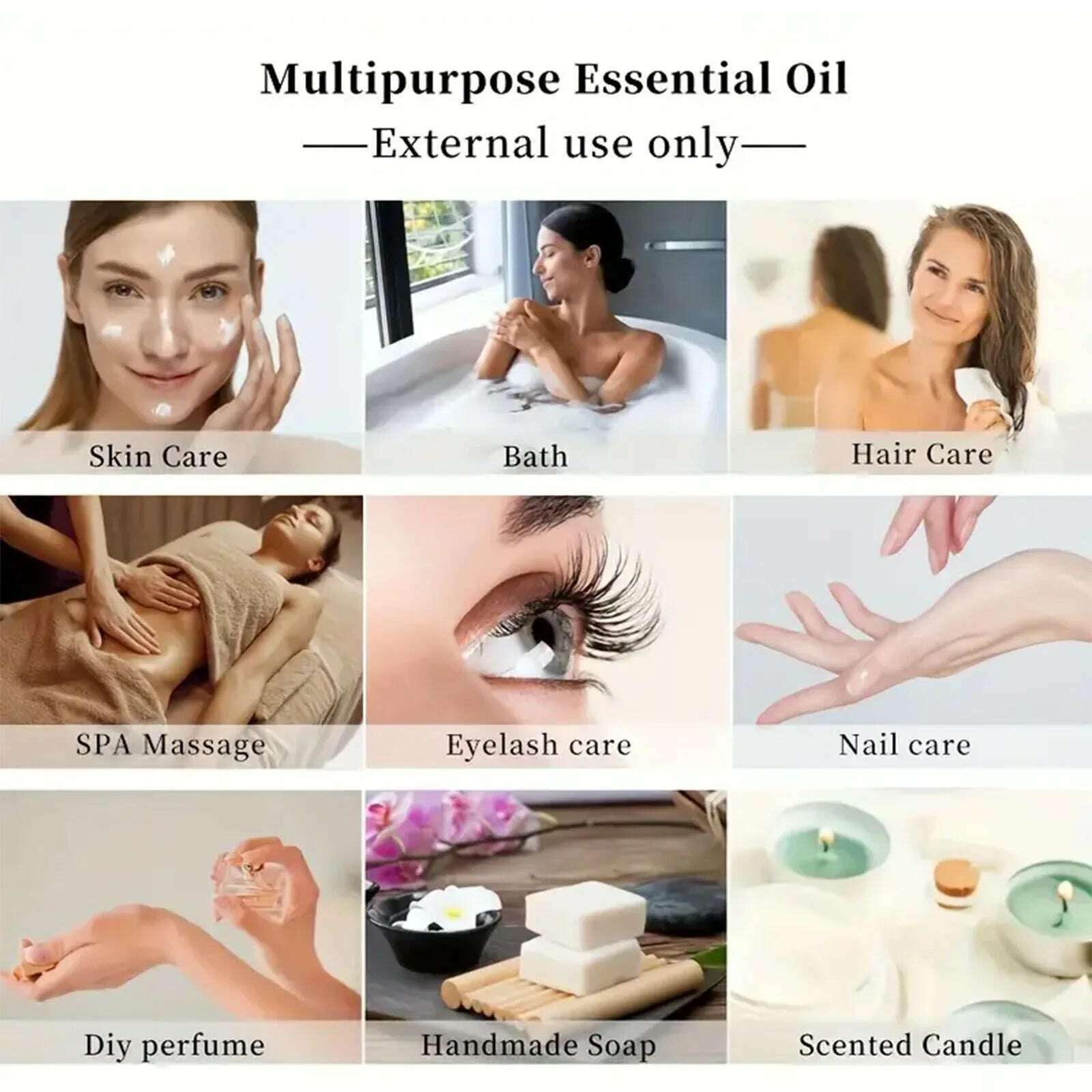 Rosemary essential oil for skin care, massage, shower, diffuser and relaxing essential oil for face, body, nails, hair,eyelashes - KIMLUD