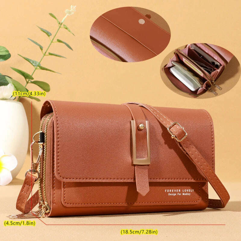 Roulens Small Crossbody Shoulder Bag For Women,Cellphone Bags Card Holder Wallet Purse And Handbags - KIMLUD