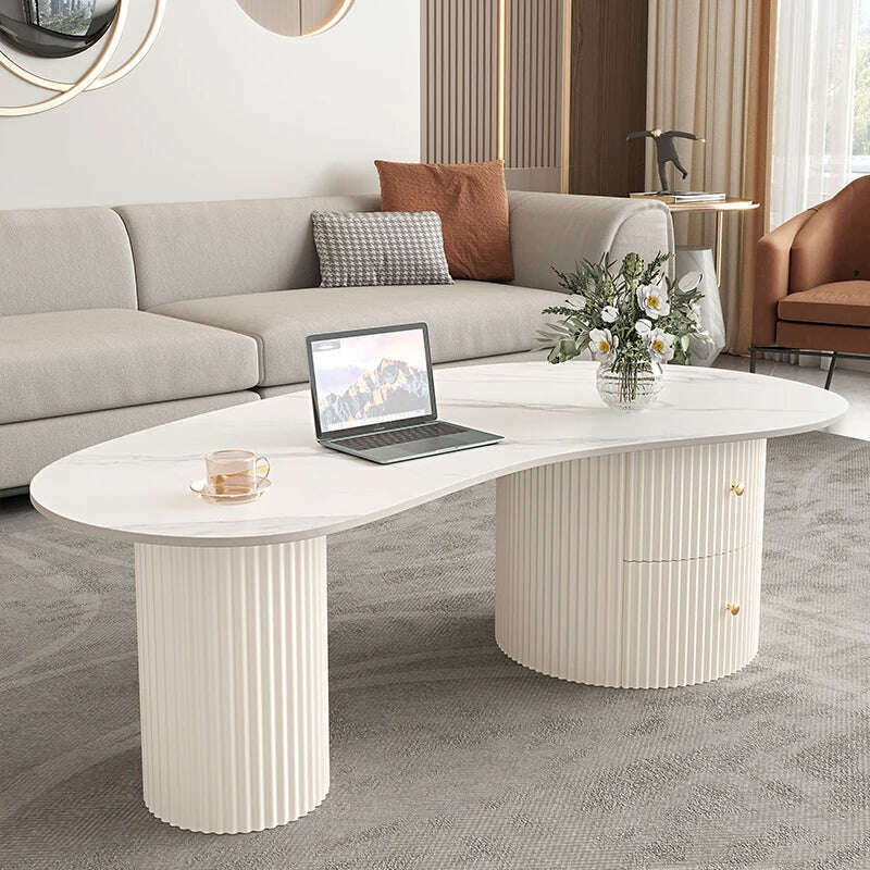 KIMLUD, Round Center Table Accent Living Room Headboards Modern Table Mesa Lateral Nightstands Nordic Mesa De Centro Bedroom Furniture, KIMLUD Womens Clothes