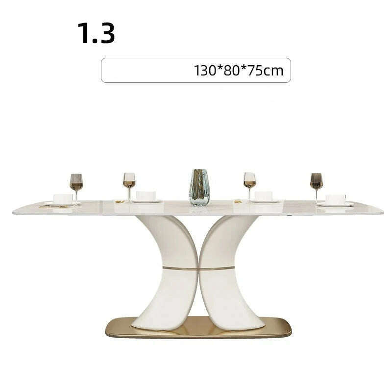 KIMLUD, Round Kitchen Dining Tables Conference Side Restaurant Living Room Dining Tables Mobiles Mesa De Cozinha Minimalist Furniture, 1.3M, KIMLUD Womens Clothes