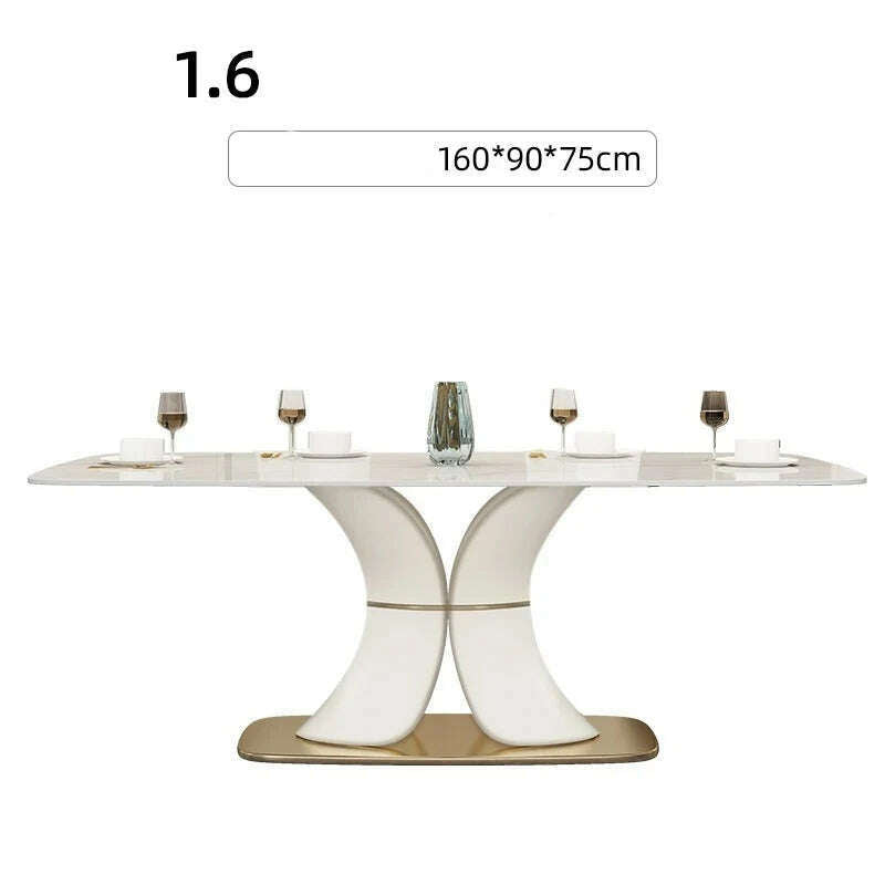 KIMLUD, Round Kitchen Dining Tables Conference Side Restaurant Living Room Dining Tables Mobiles Mesa De Cozinha Minimalist Furniture, 1.6M, KIMLUD Womens Clothes