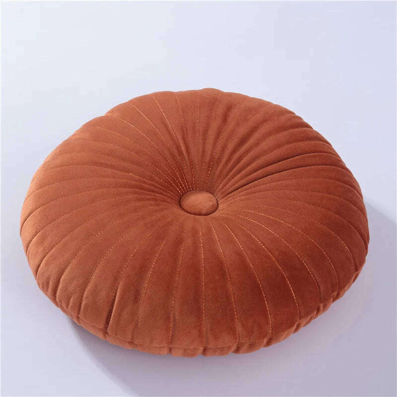 Round Pouf Throw Pillow Tatami Cushion Home Decorative Sofa Cushion Bed Chair Floor Coussin Soft Seat Pillow Pad 35x35cm - KIMLUD