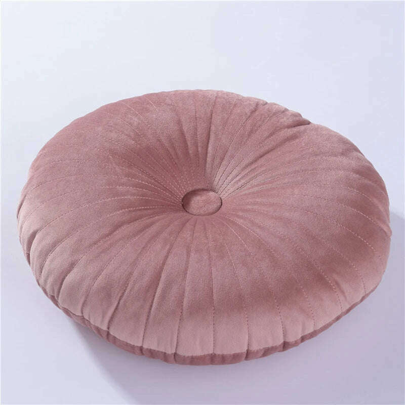 Round Pouf Throw Pillow Tatami Cushion Home Decorative Sofa Cushion Bed Chair Floor Coussin Soft Seat Pillow Pad 35x35cm - KIMLUD