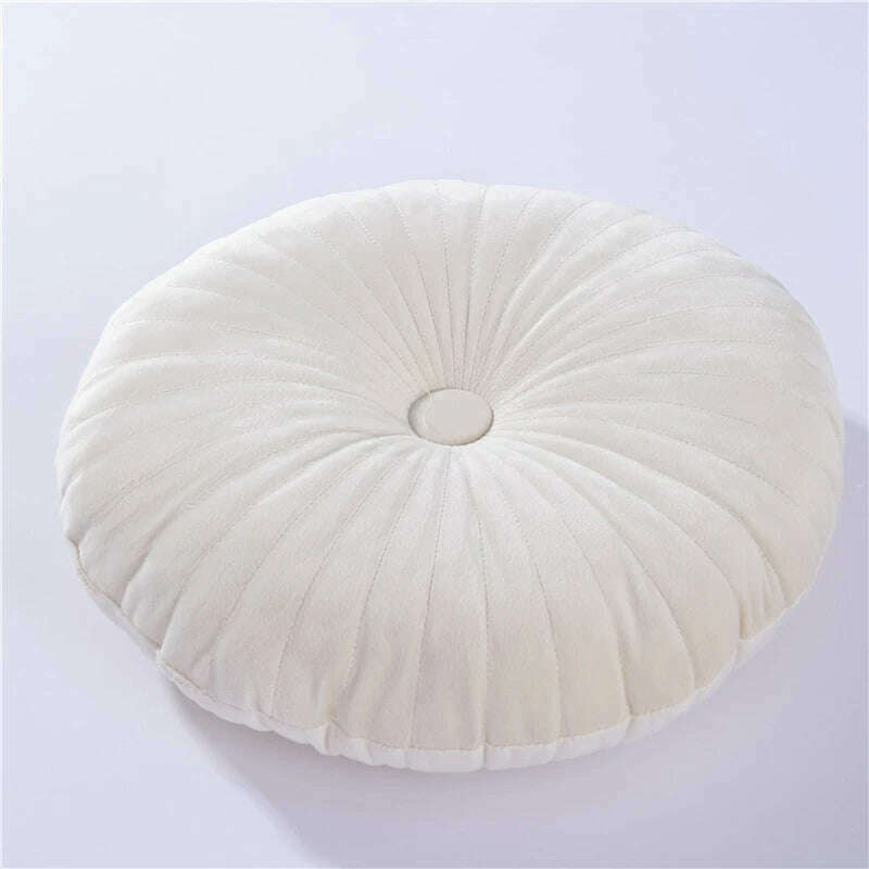 Round Pouf Throw Pillow Tatami Cushion Home Decorative Sofa Cushion Bed Chair Floor Coussin Soft Seat Pillow Pad 35x35cm - KIMLUD